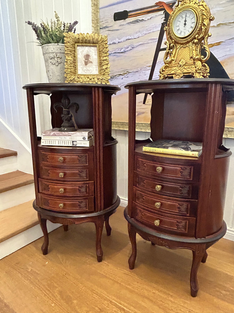 2 x French style bedside tables