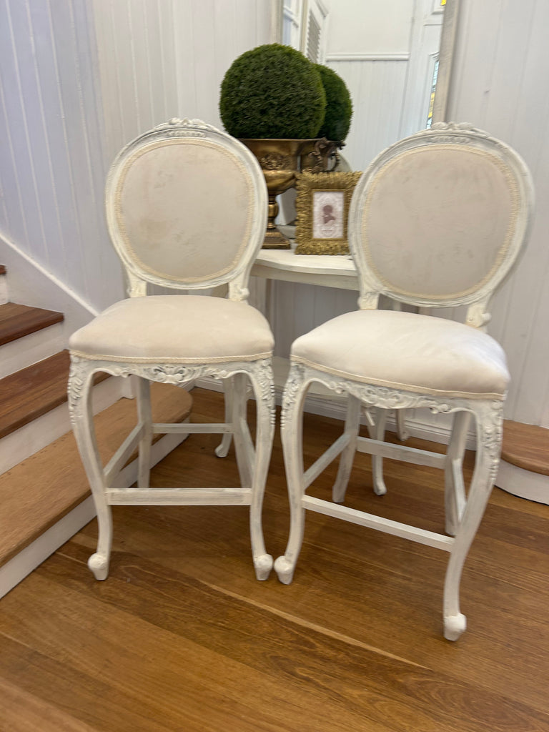 2 x French Provincial Barstools