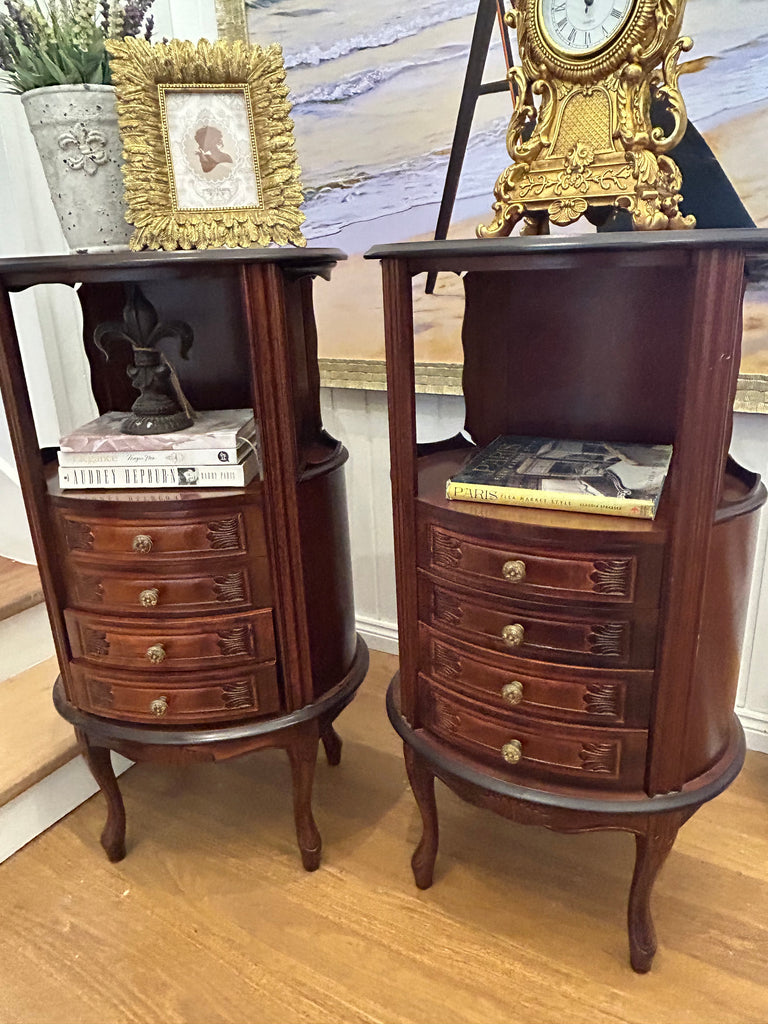 2 x French style bedside tables