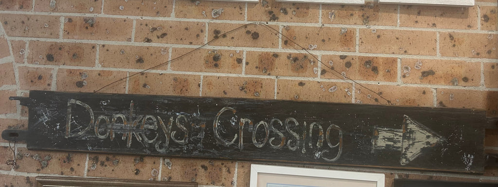 Rustic Look Donkey’s Crossing Sign