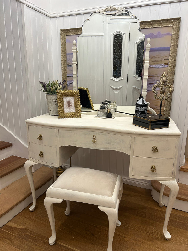 Vintage Dressing Table and Stool