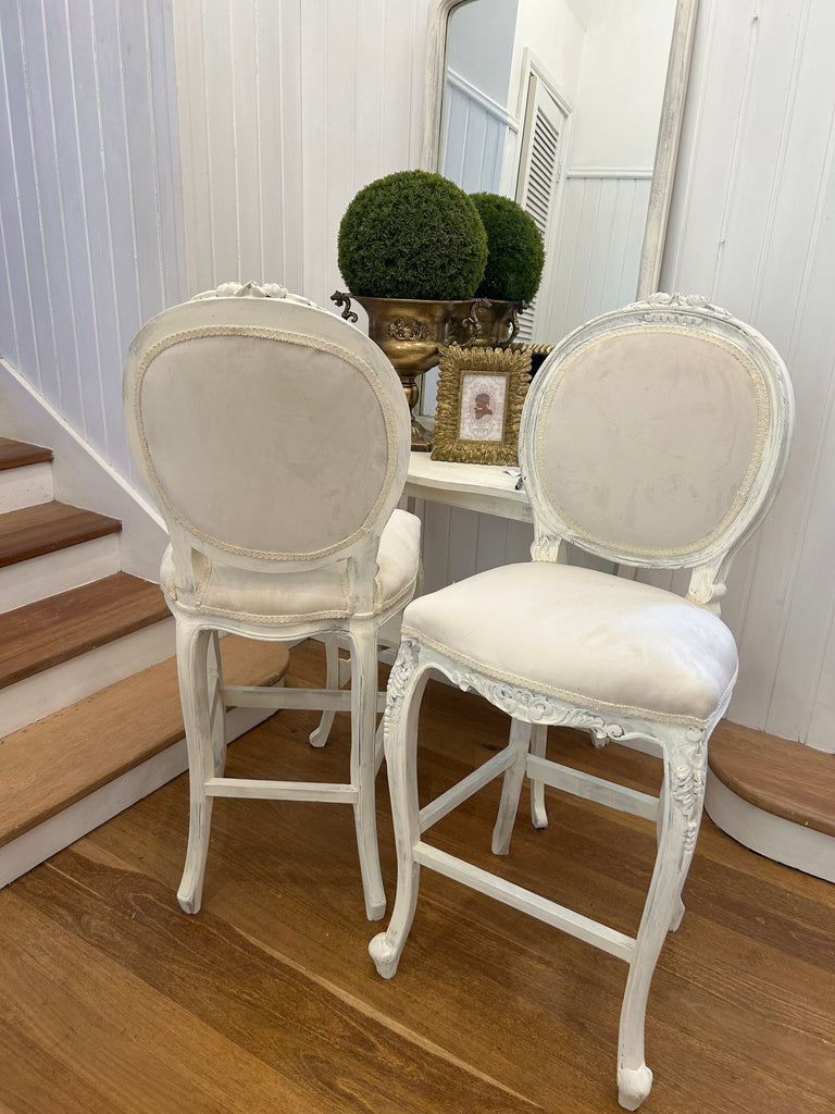 2 x French Provincial Barstools