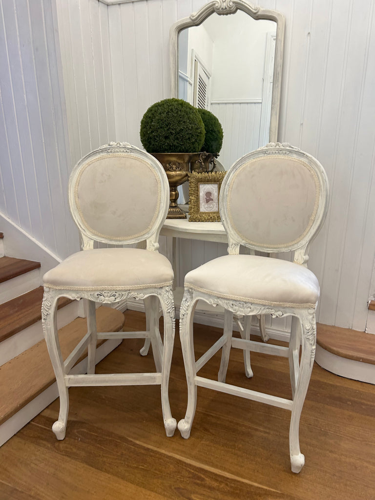 2 x French Provincial Barstools