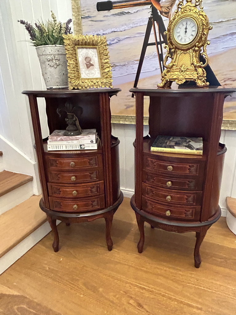 2 x French style bedside tables