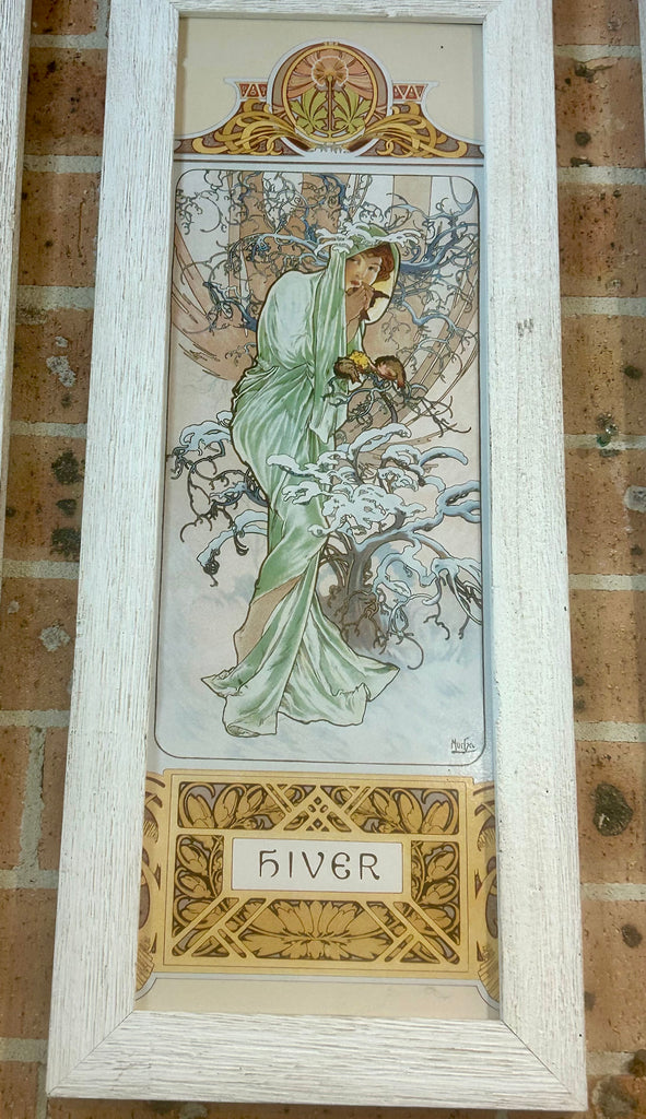 Framed Print Set Alphonse Mucha “The Seasons”