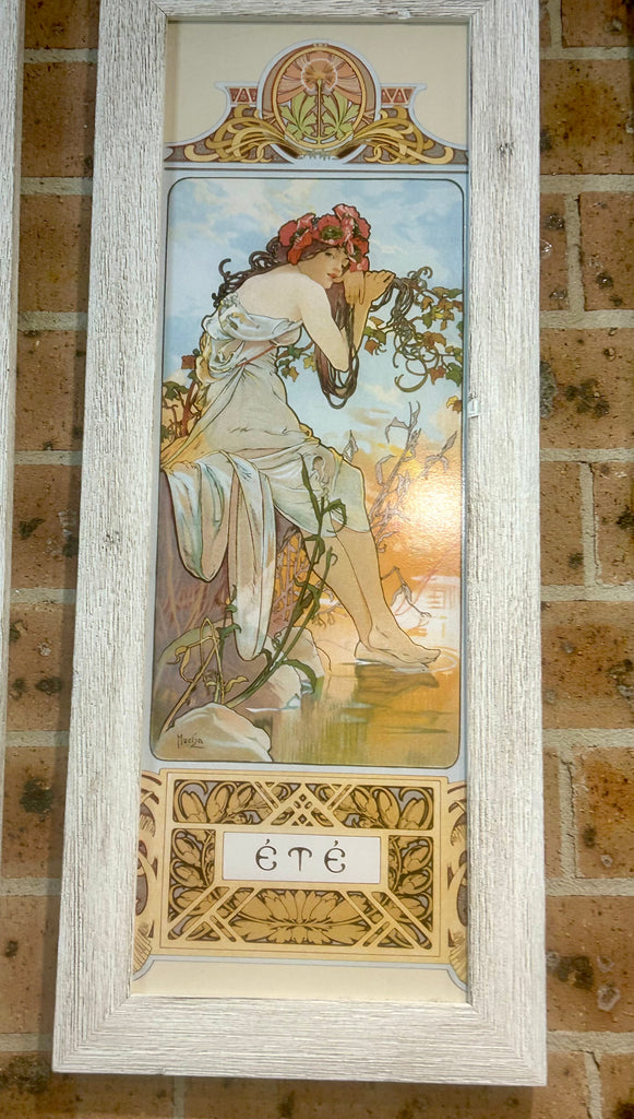 Framed Print Set Alphonse Mucha “The Seasons”