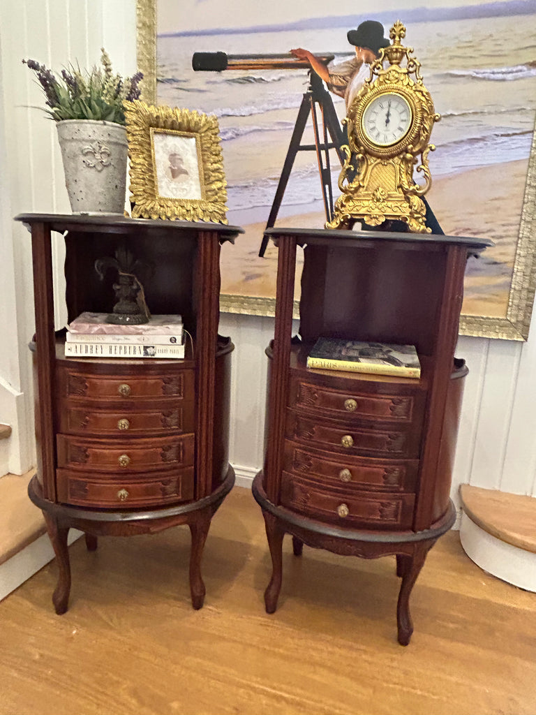 2 x French style bedside tables